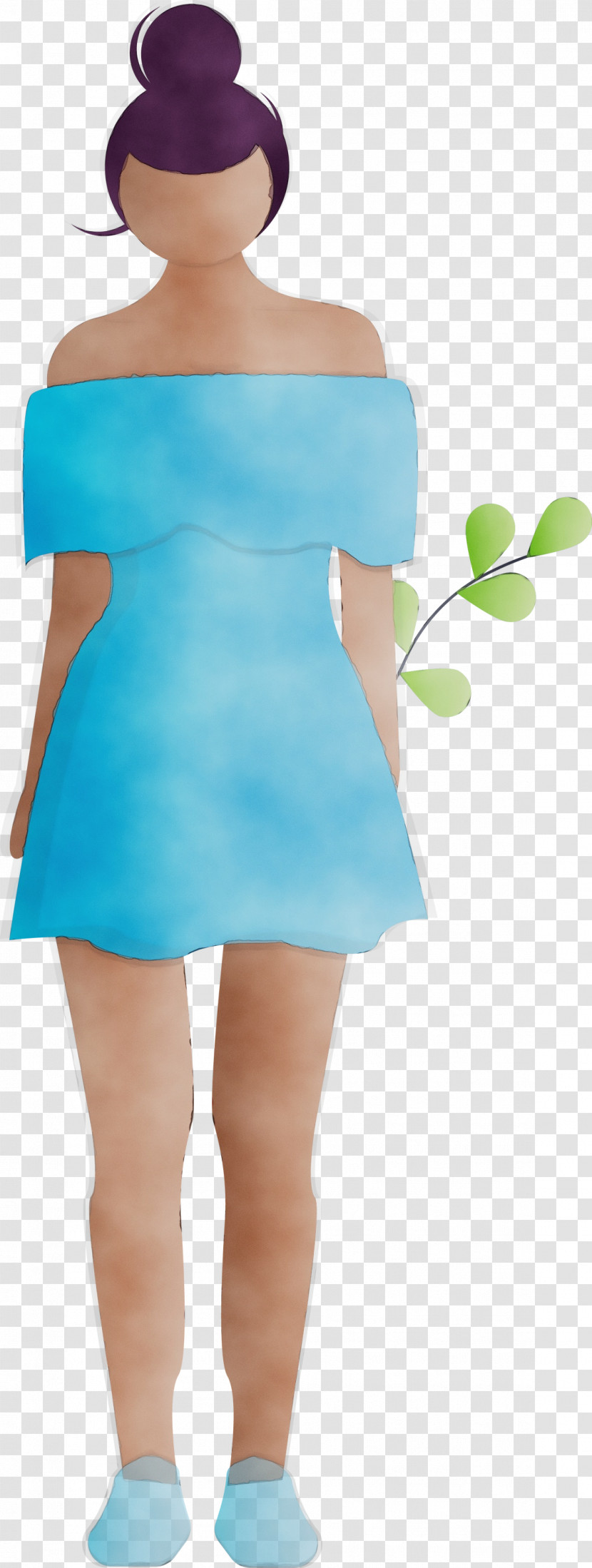 Clothing Shoulder Turquoise Aqua Dress Transparent PNG