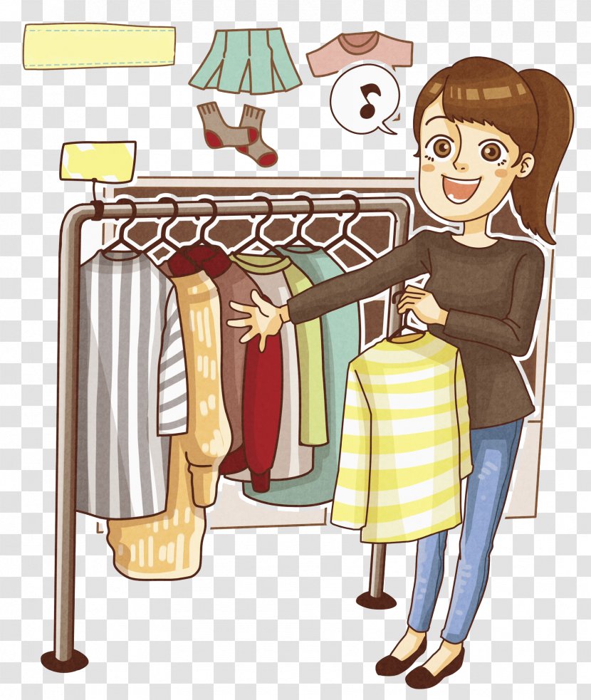 Clothing Cartoon Illustration - Human Behavior - Choose The Beauty Of Dress Transparent PNG