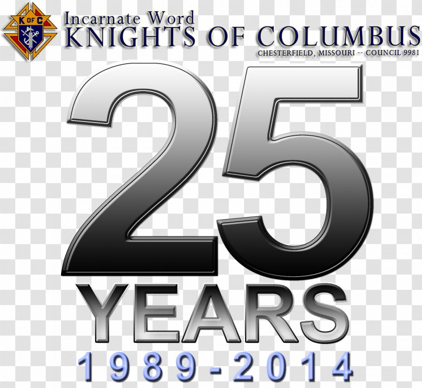 Logo Number Brand Knights Of Columbus - Text - 50th Anniversary Transparent PNG