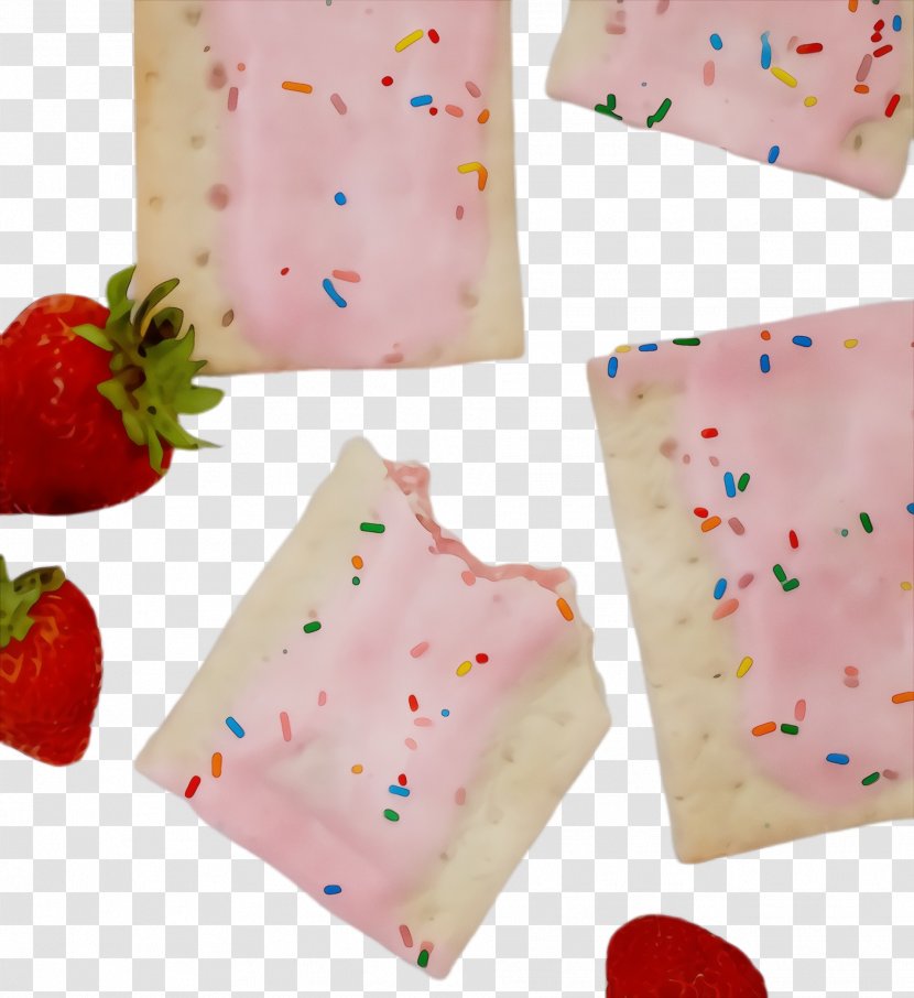 Strawberry - Watercolor - Sprinkles Dessert Transparent PNG