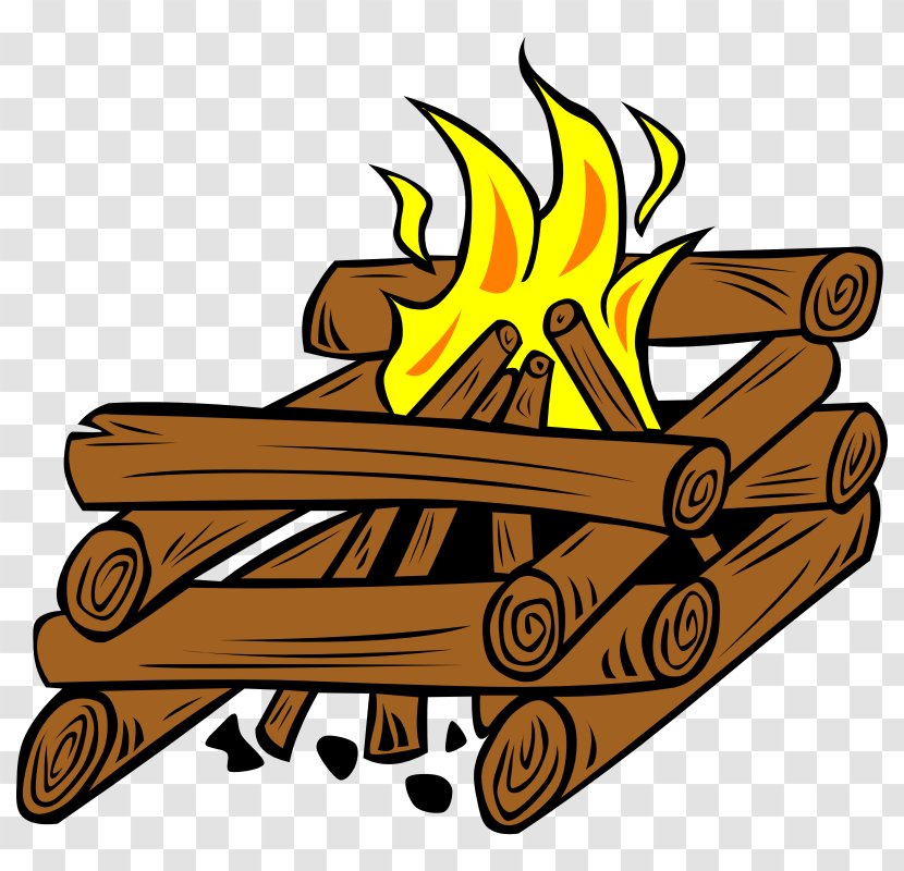 Campfire Log Cabin Camping Clip Art - Fire Making - Illustrations Transparent PNG