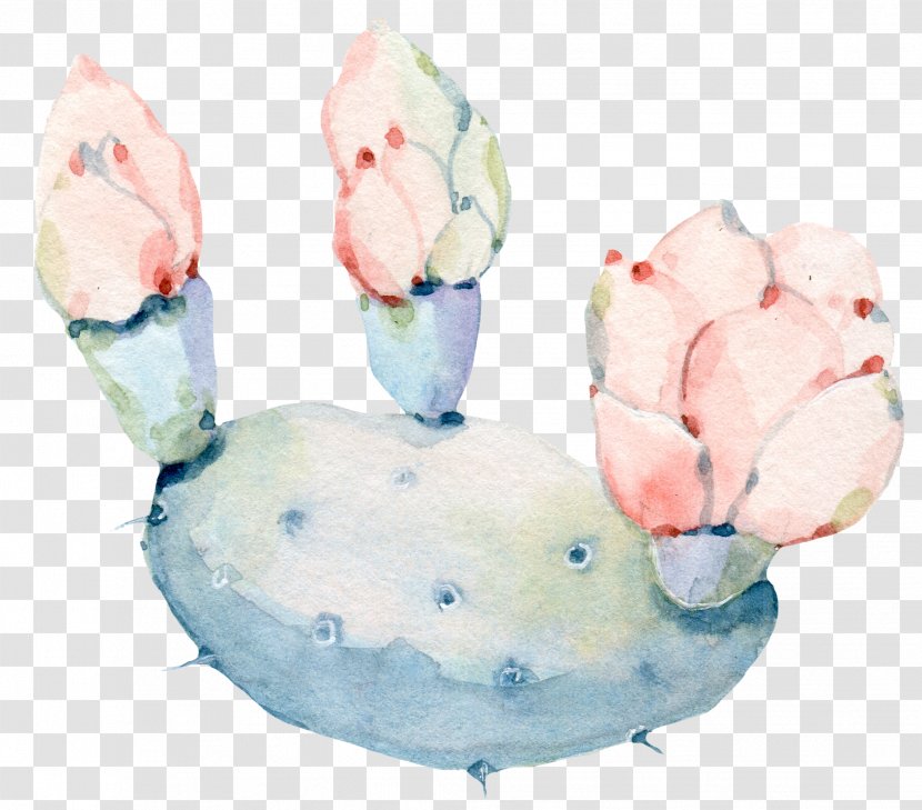 Watercolor: Flowers Watercolor Painting Cactaceae - Hand Painted Flowers, Green Plants Cactus Transparent PNG