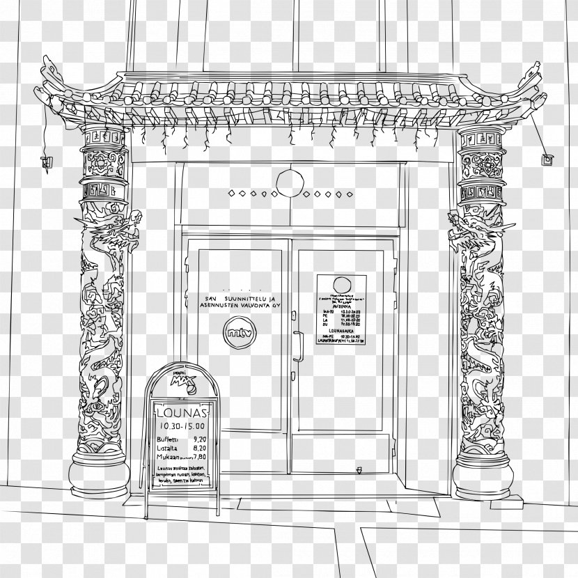China Coloring Book Chinese Restaurant Drawing Transparent PNG