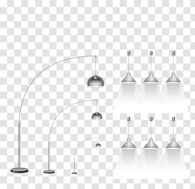 Light Fixture Lamp White Design - Lamps Transparent PNG