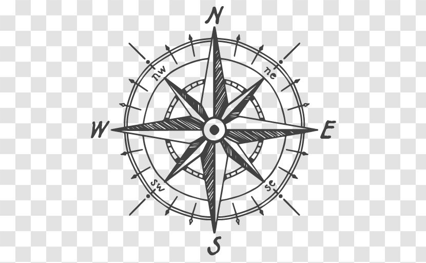 Compass Rose North Transparency - Drawing Transparent Background Transparent PNG