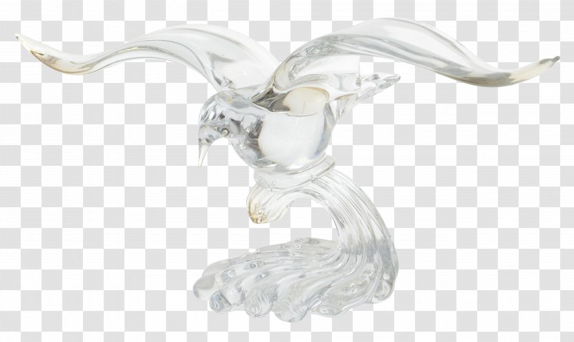 Sculpture Figurine Glass Art Murano - Ugo Cipriani - Flying Seagull Transparent PNG