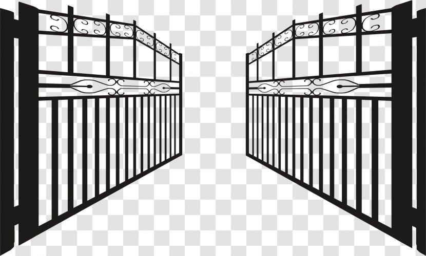Gate Fence Clip Art - Steel - Iron Cliparts Transparent PNG