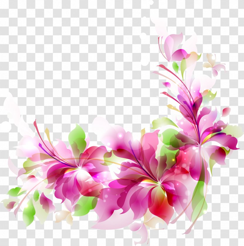 Flower Art Floral Design Clip - Magenta Transparent PNG