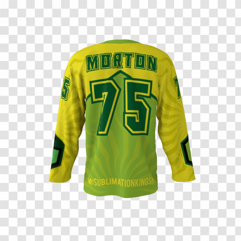 Sports Fan Jersey Long-sleeved T-shirt - Outerwear - Green Back Transparent PNG