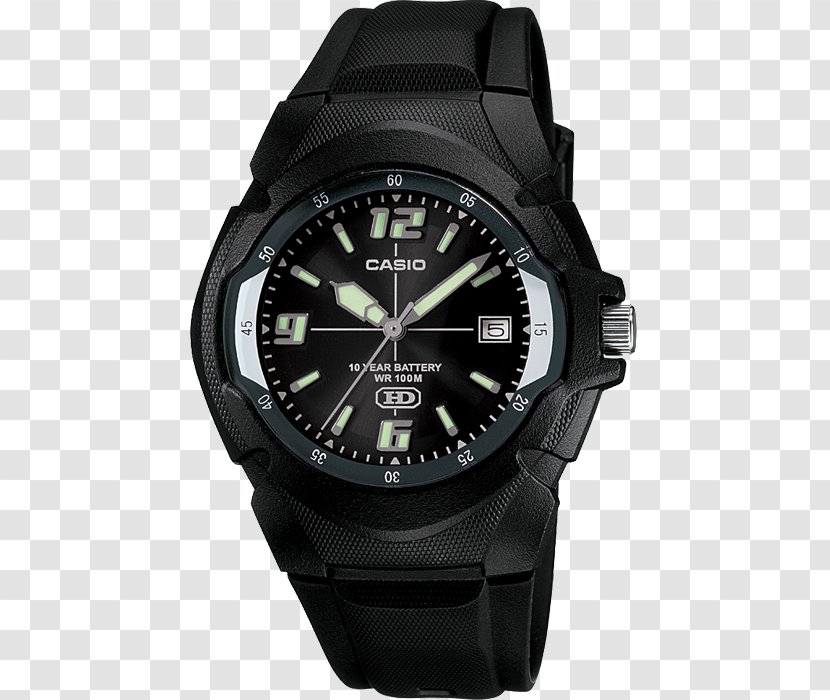 Casio Analog Watch Water Resistant Mark Quartz Clock Transparent PNG