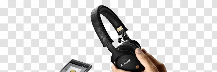 Headphones Audio Marshall Monitor Microphone Bluetooth - 2400 X 600 Transparent PNG