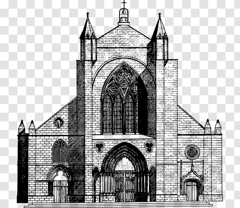 Church Clip Art - Monochrome Transparent PNG