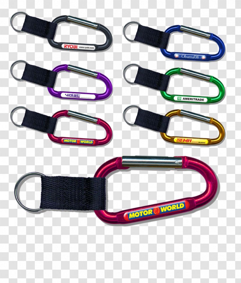 Carabiner Key Chains Clothing Accessories - Keychain Shape Transparent PNG
