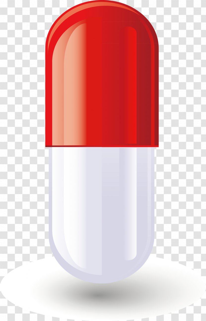 Adobe Illustrator - Pharmaceutical Drug - Red And White Pills Medicine Elements Transparent PNG