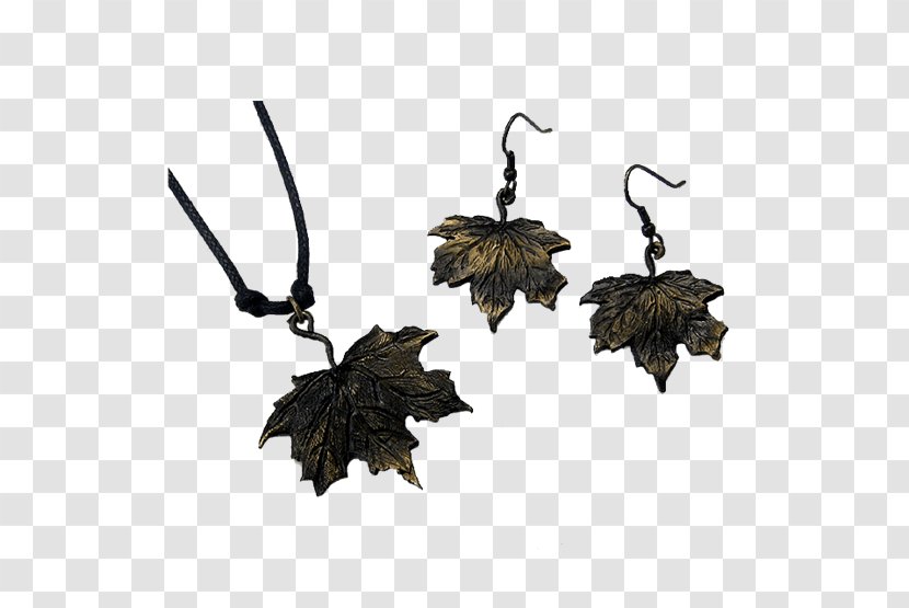 Earring Necklace Medieval Jewelry Middle Ages Jewellery - Antique - Maple Leaf Transparent PNG