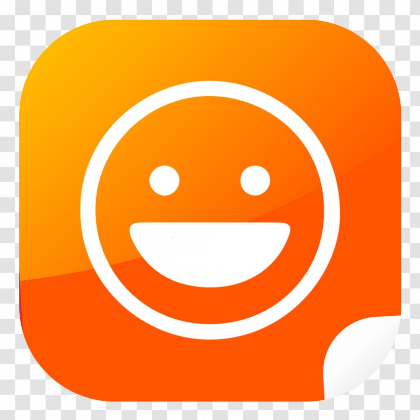 Smiley Text Messaging Line Font - Orange Transparent PNG