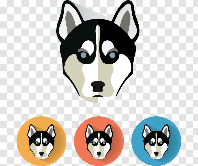 Siberian Husky Euclidean Vector Pack - Icon Transparent PNG