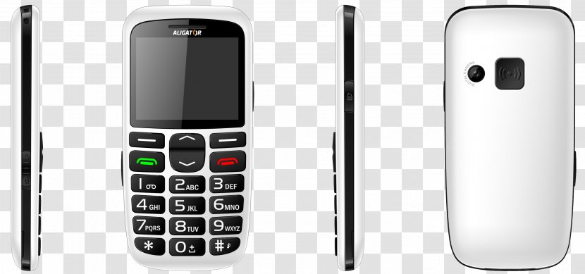Feature Phone Smartphone Global Positioning System GPS Navigation Systems Aligator A680 Senior White + Stolní Nabíječka Mobilní Telefon - Logistics Transparent PNG