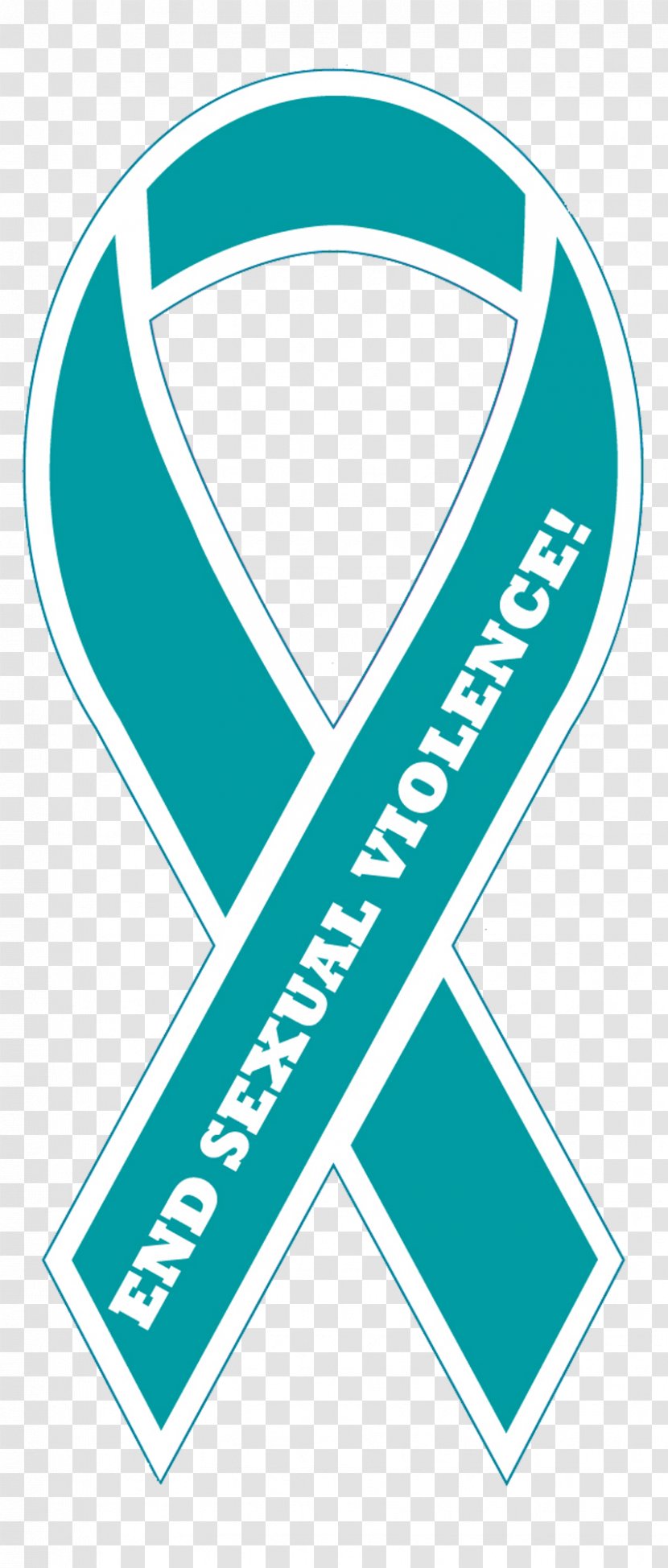 Domestic Violence Awareness Ribbon Child Abuse - Silhouette - Teal Transparent PNG