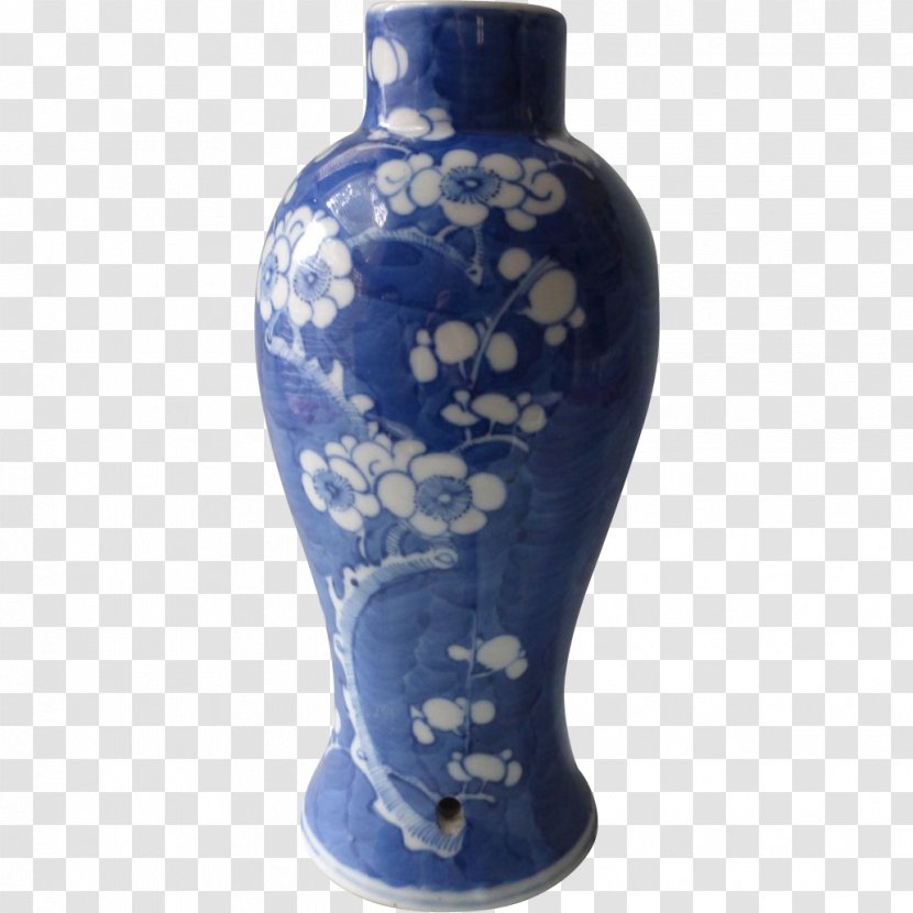 Vase Blue And White Pottery Meiping Porcelain Ceramic - Ink Plum Blossom Transparent PNG