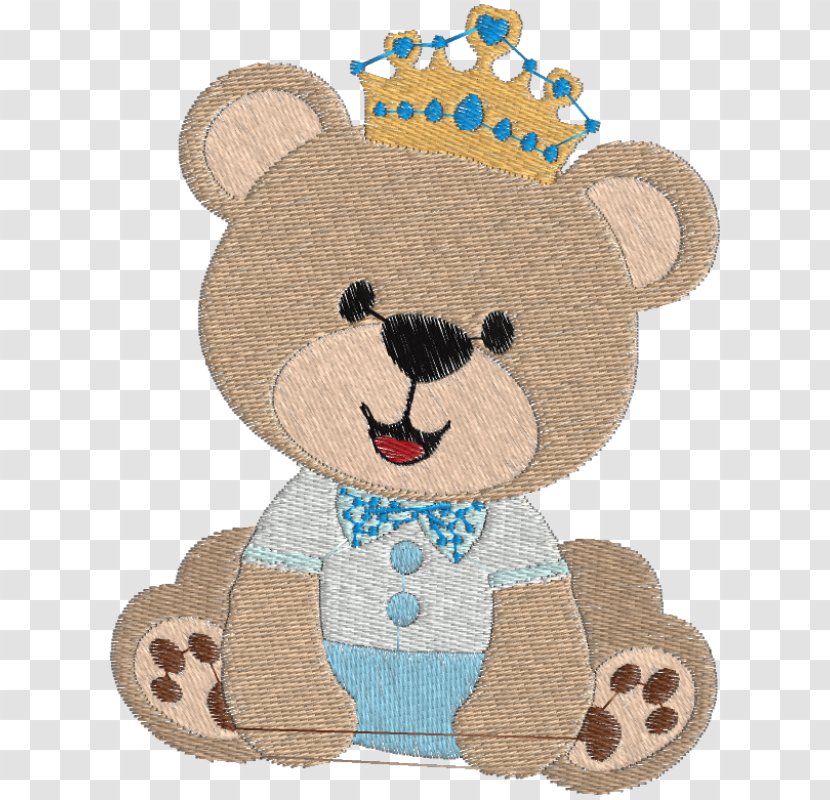 Bear Paper Embroidery Baby Shower Convite - Heart Transparent PNG