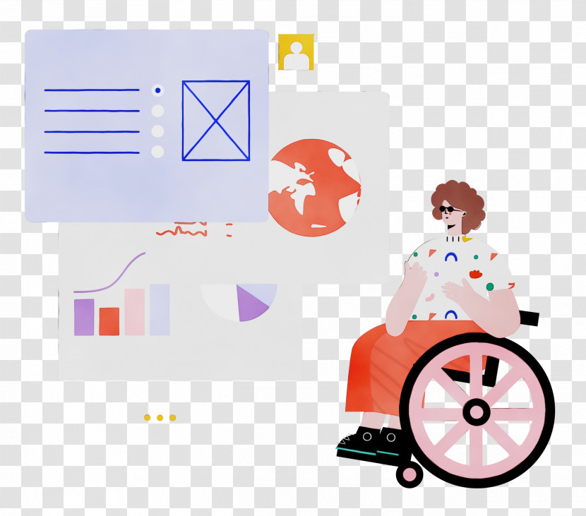 Drawing Cartoon Visual Arts Wheelchair Silhouette Transparent PNG