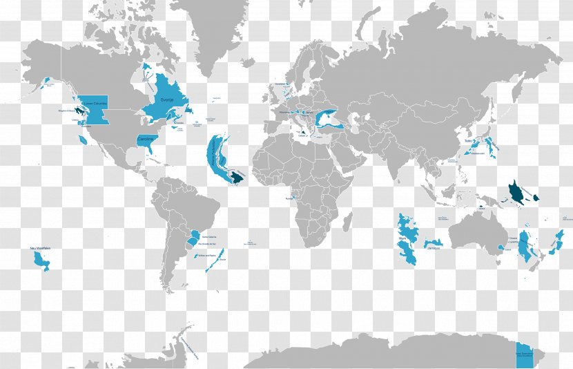 World Map Globe Mercator Projection Transparent PNG