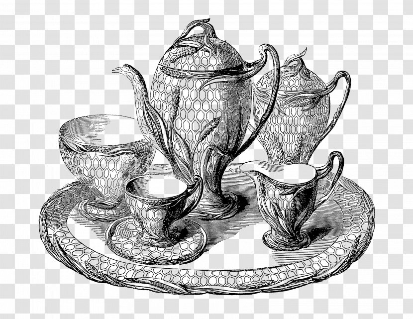 Victorian Era Drawing Tea Clip Art - Set Transparent PNG