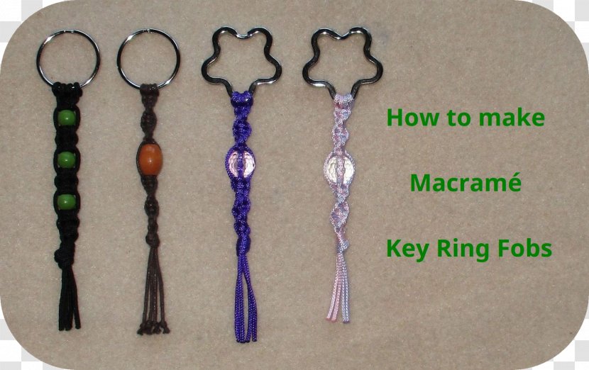 Fob Craft Key Chains Tool Macramé - Ring - Jewellery Transparent PNG