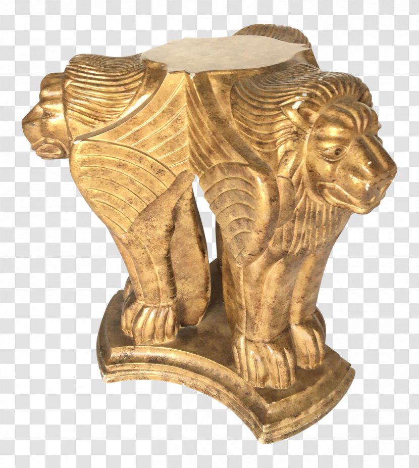Winged Lion Table Sculpture Statue - Furniture Transparent PNG