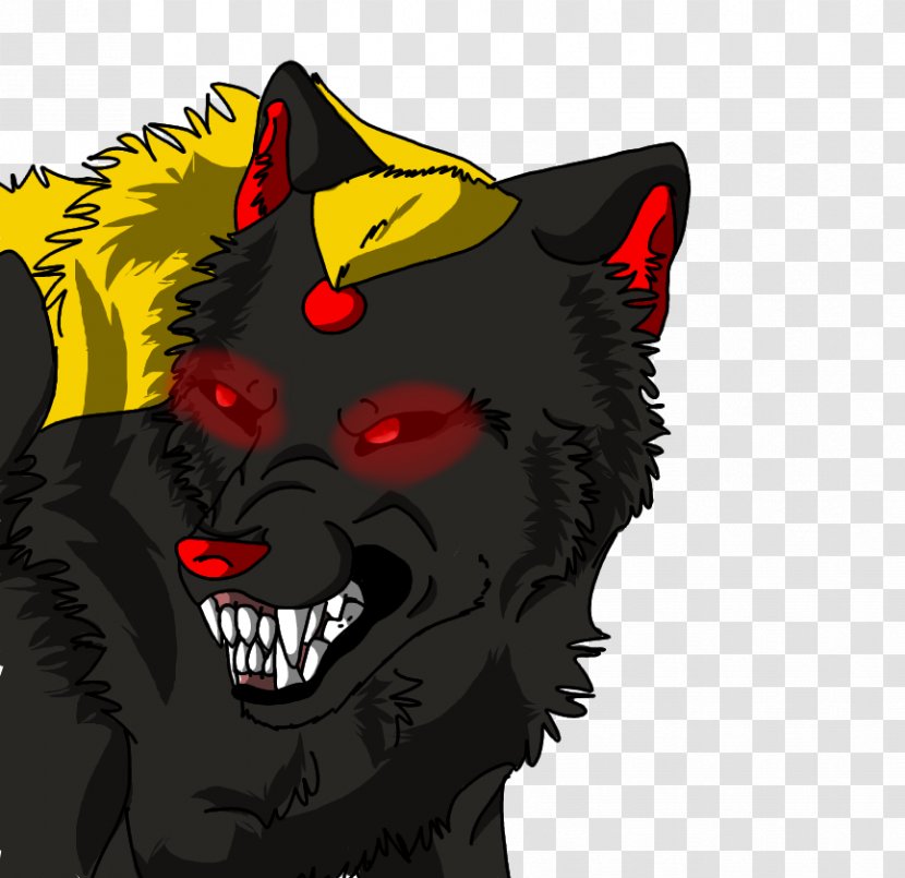 Werewolf Illustration Snout Cartoon Demon - Supernatural Creature - Angry Black Wolf Growling Transparent PNG
