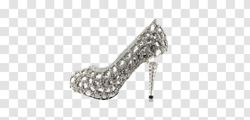 Shoe High-heeled Footwear Diamond Rhinestone Bride - Watercolor - Successful Women Transparent PNG