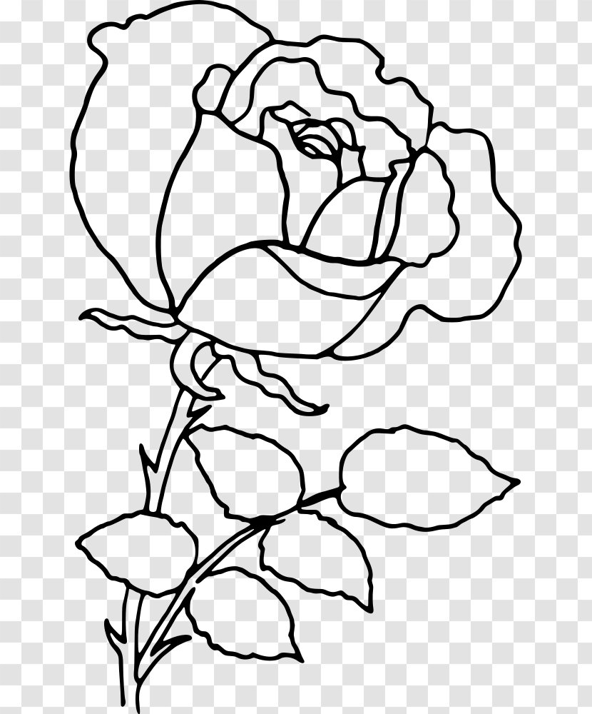 Rose Drawing Clip Art - Blue Transparent PNG
