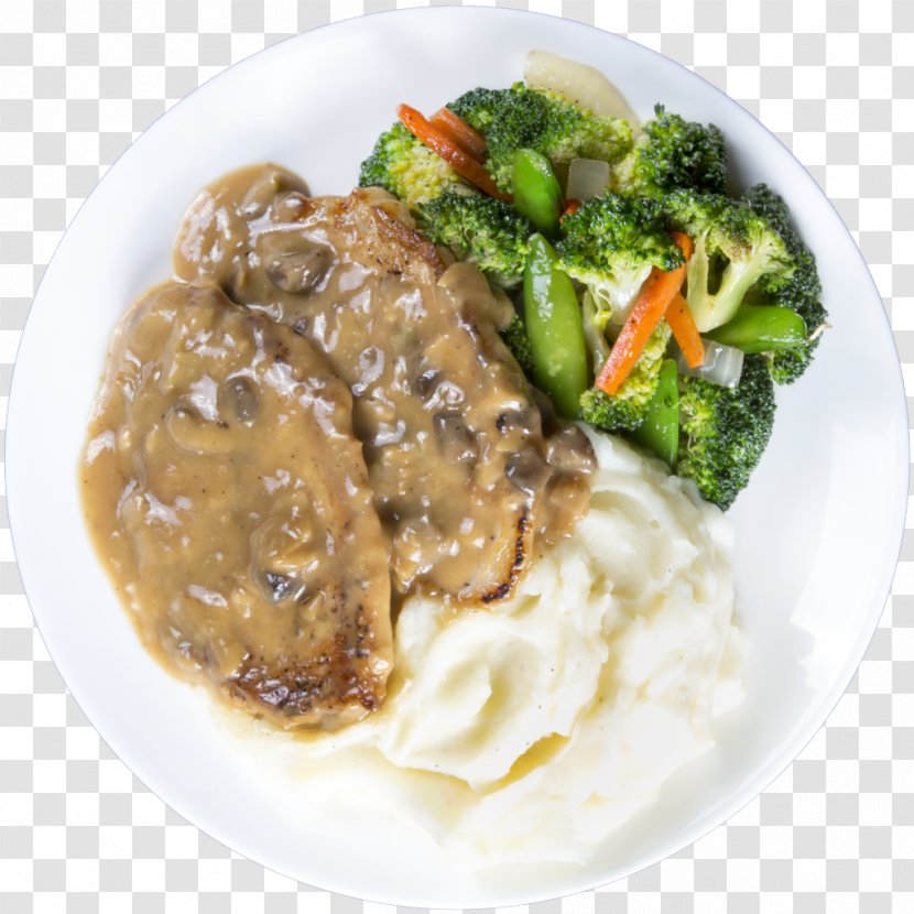 Salisbury Steak Gravy Pork Chop Recipe Dish - Meat - Artichokes Transparent PNG