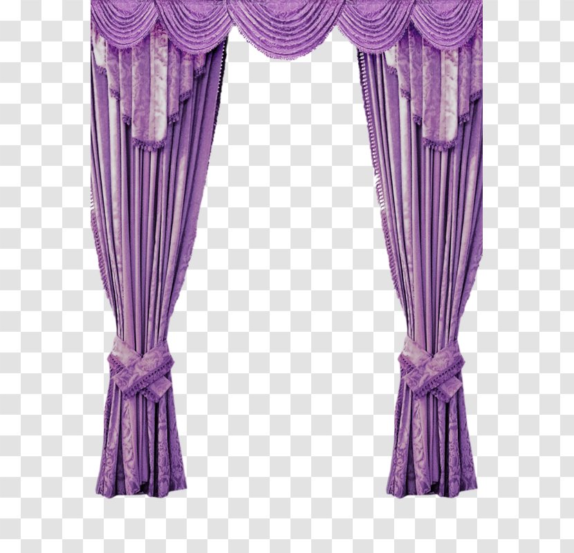 Window Curtain Roman Shade Light - Purple Curtains Transparent PNG
