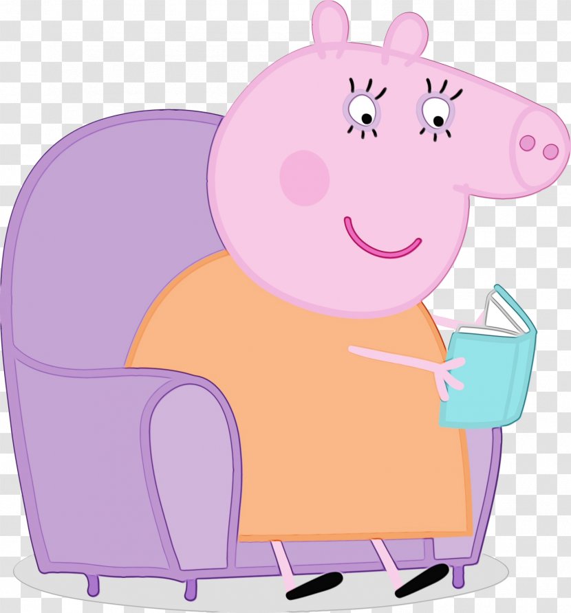 Mummy Pig Daddy Delphine Donkey Coloring Book Transparent PNG