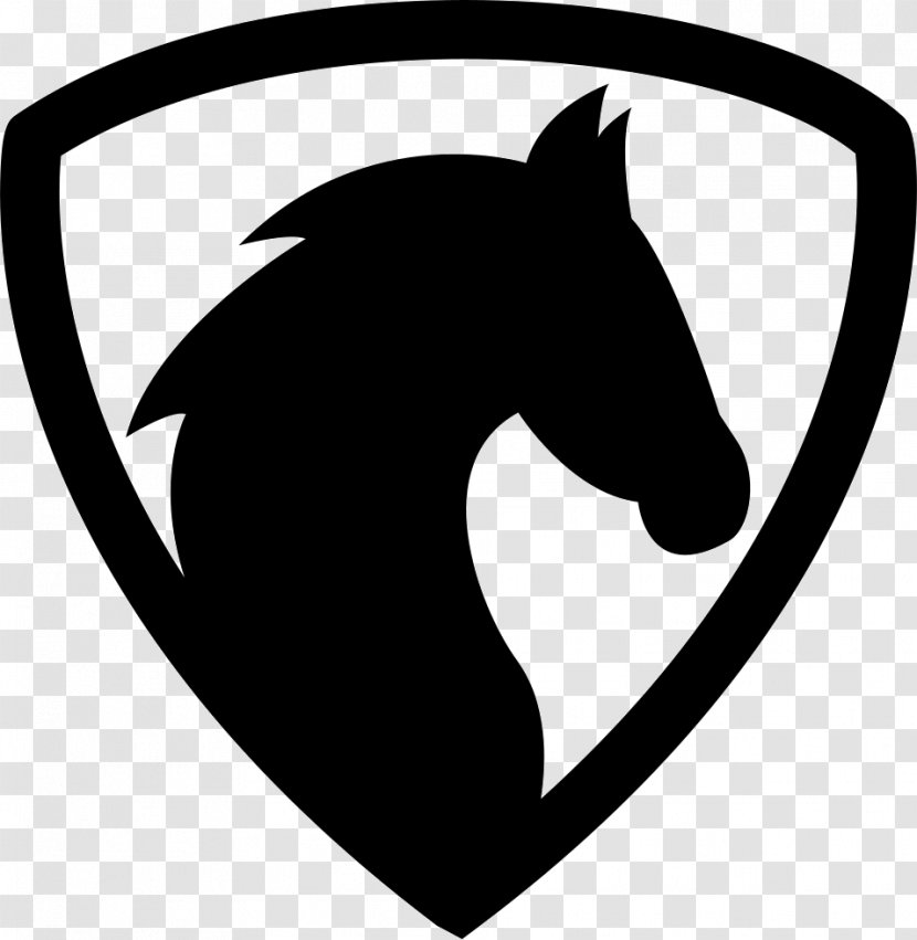 Horse Equestrian Stallion Black - Drawing Transparent PNG