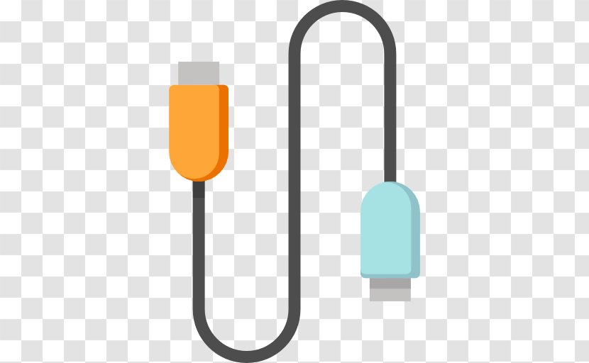 Cable Icon - Electronics Accessory - Orange Transparent PNG