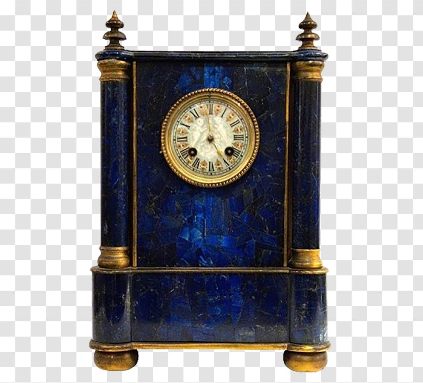 Mantel Clock Antique Fireplace Longcase - French Lapis Lazuli Transparent PNG
