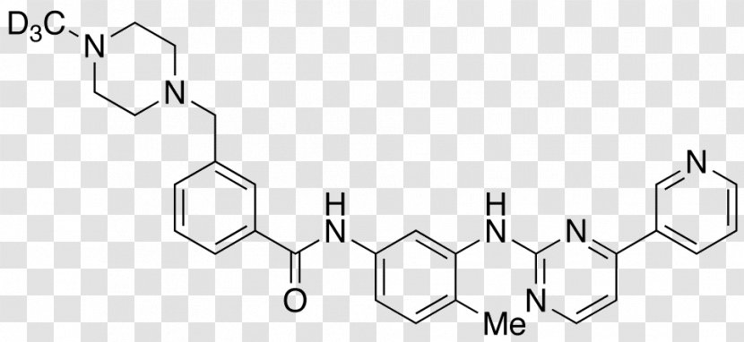 Imatinib Mesylate Bcr-Abl Tyrosine-kinase Inhibitor Structure - Watercolor - Cartoon Transparent PNG