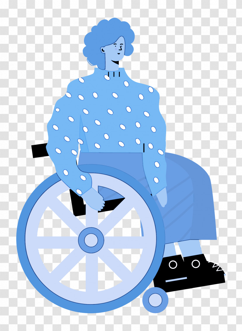 Sitting On Wheelchair Woman Lady Transparent PNG