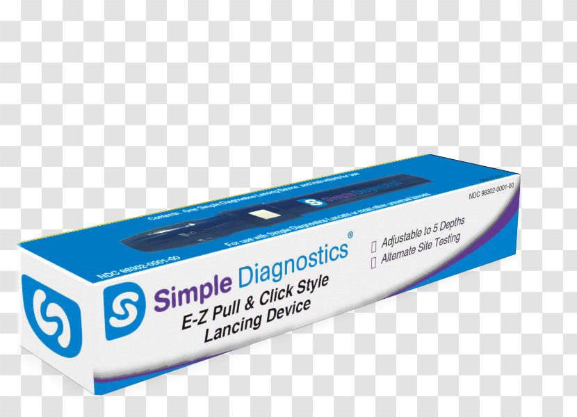 Blood Lancet Diabetes Mellitus Scalpel Medical Device Diagnosis - Simple Box Transparent PNG