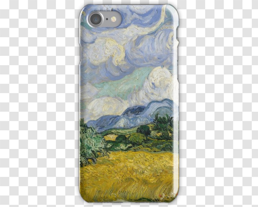 Cypresses Wheatfield With Crows The Starry Night Over Rhône Olive Trees - Oil Painting - Van Gogh Transparent PNG