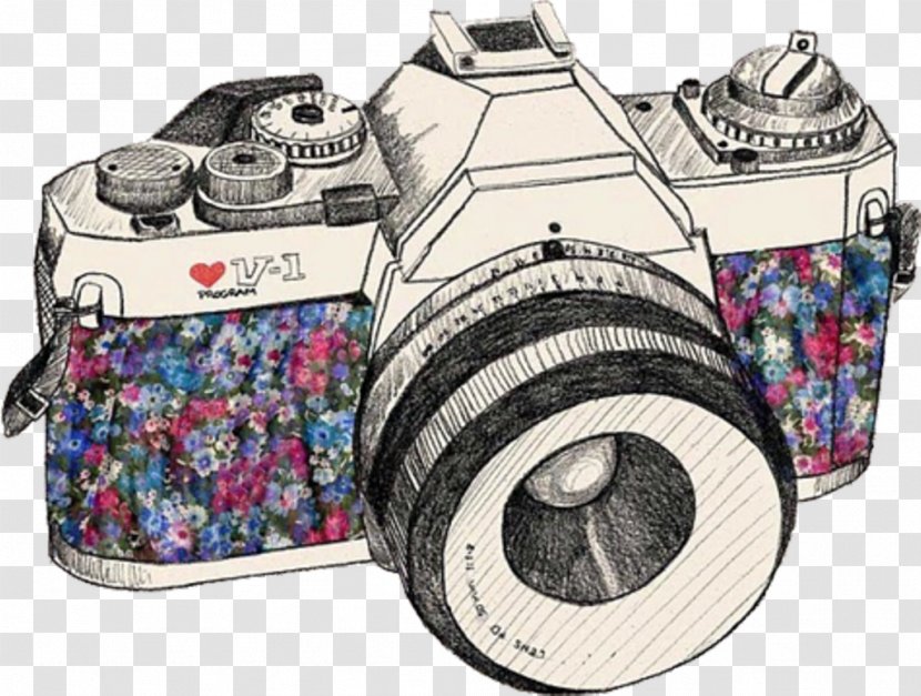 Camera Drawing Canon AE-1 Digital SLR Photography - Ae1 Program Transparent PNG