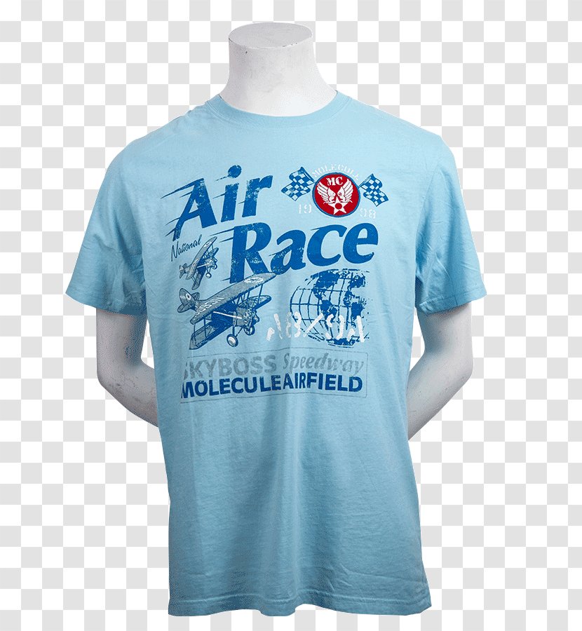 T-shirt Blue Air Racing Yellow Green - Logo - Bla Transparent PNG