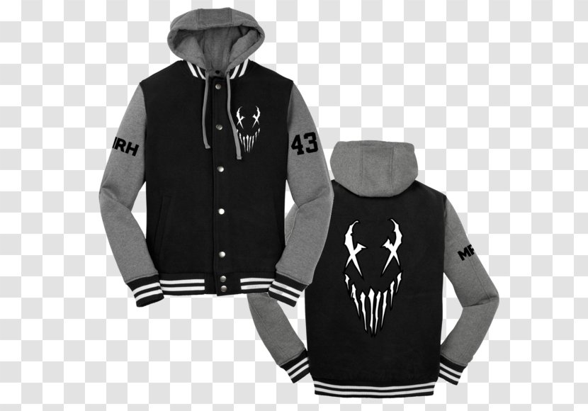 Hoodie Jacket T-shirt Clothing - Zipper - Letterman With Hood Transparent PNG