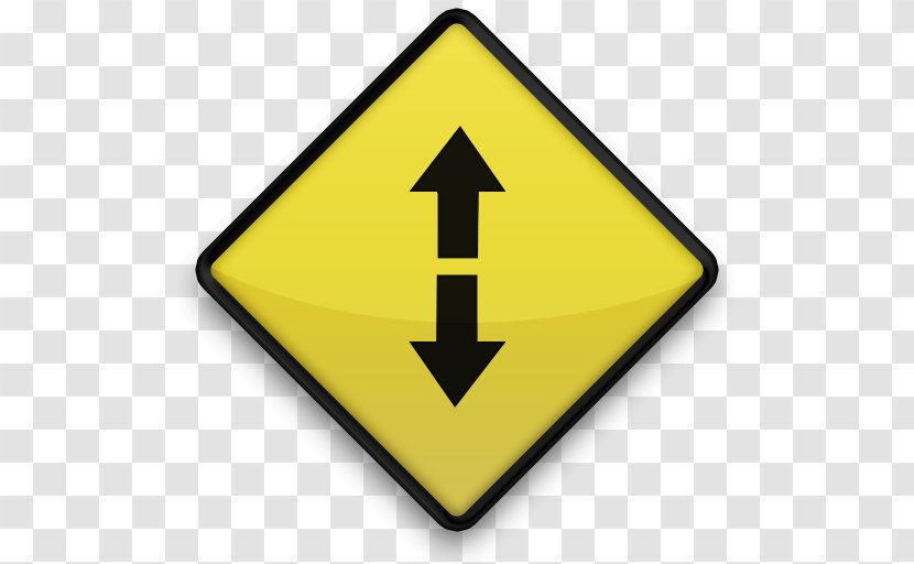 Traffic Sign Priority Signs Road Junction - Down Arrow Transparent PNG