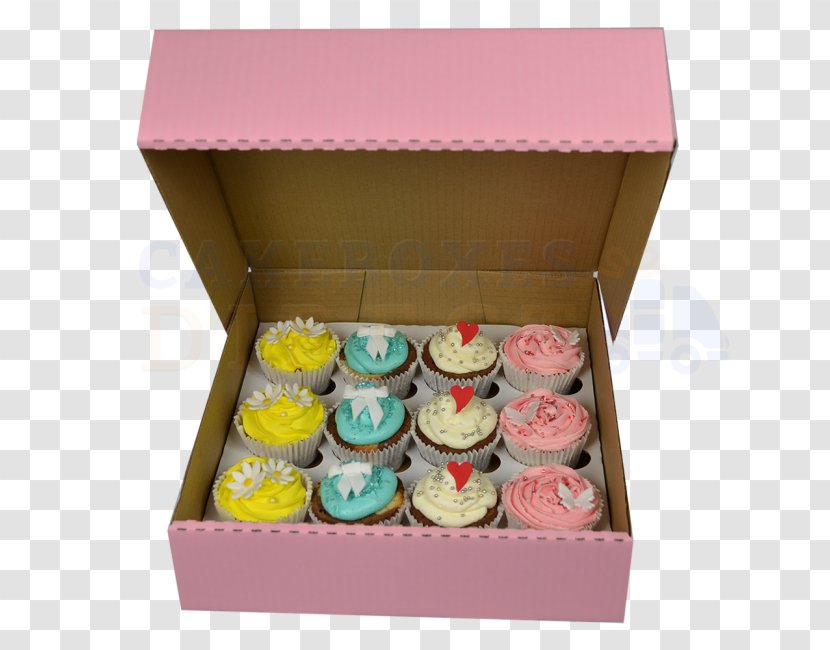 Cupcake Box Bakery Muffin Donuts - Twelve Cupcakes - Corrugated Transparent PNG