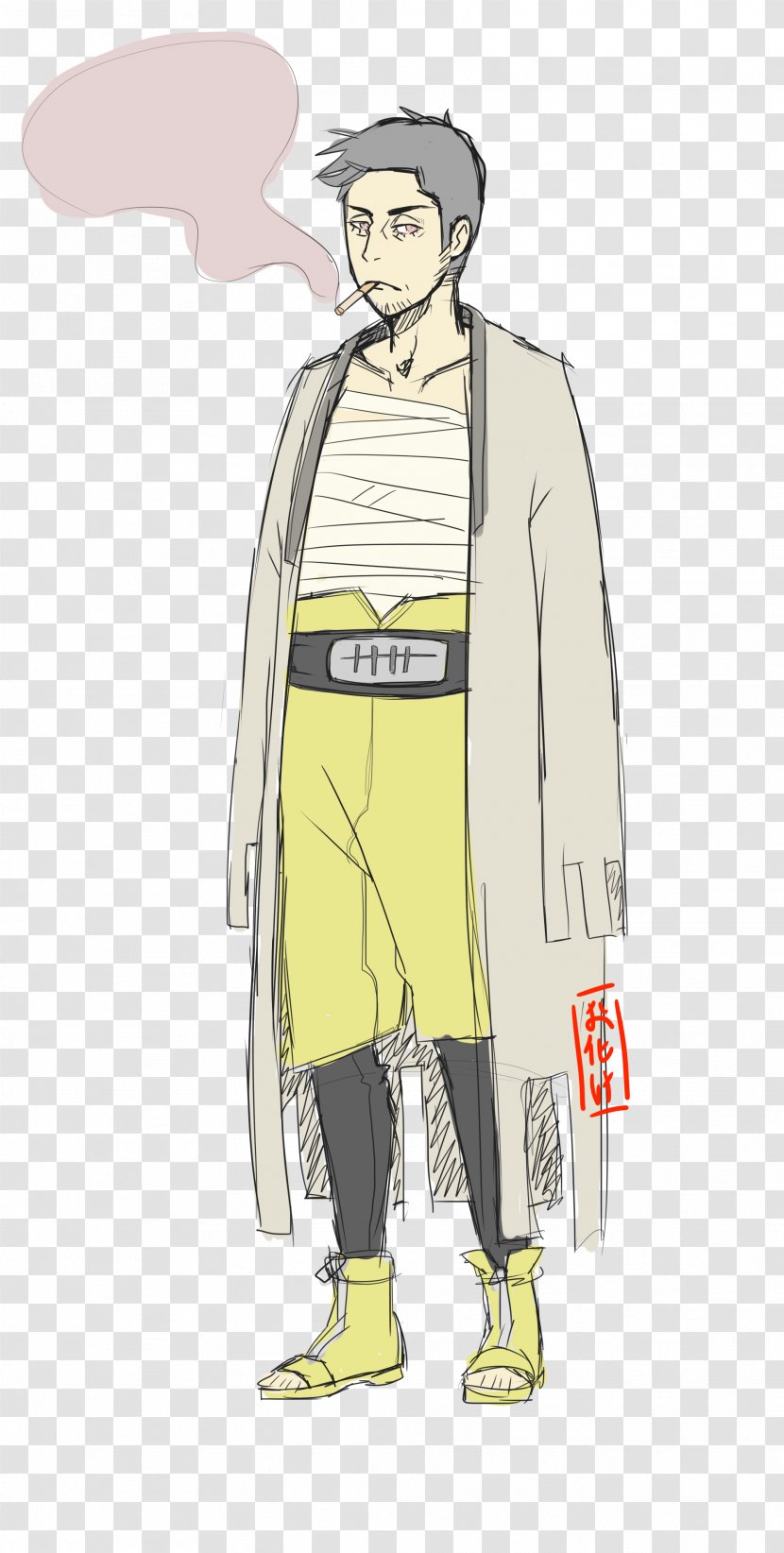 Artist Costume Illustration Human - Boy - Akatsuki Badge Transparent PNG