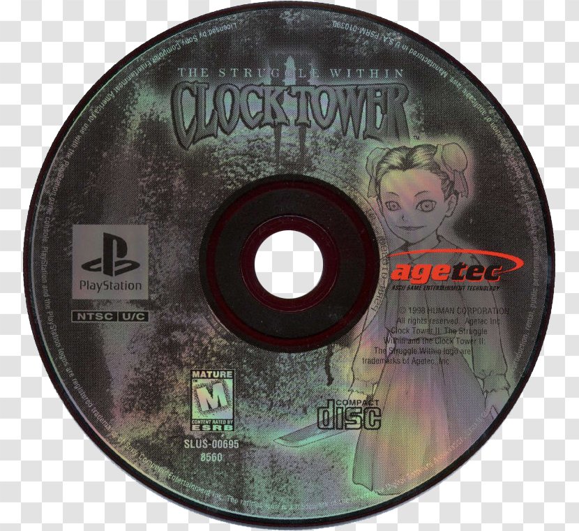 Clock Tower II: The Struggle Within Compact Disc Disk Storage Transparent PNG